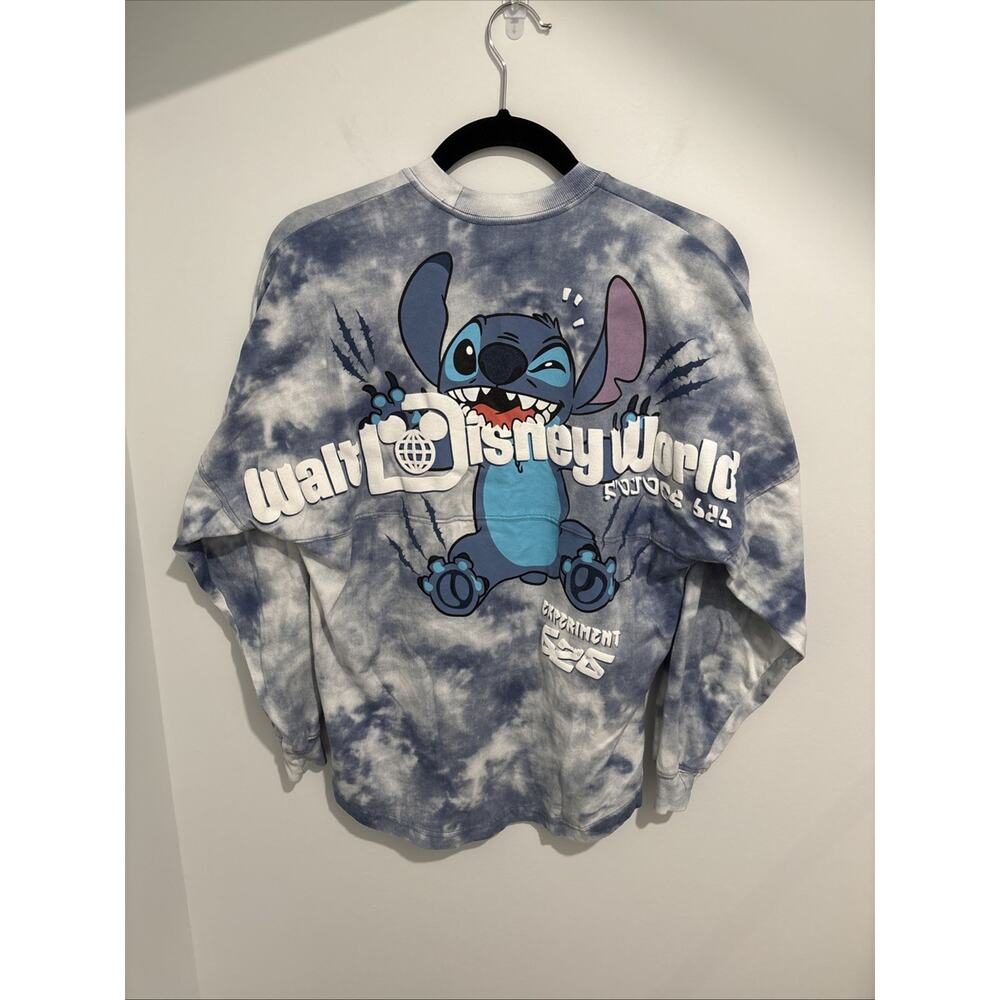 Walt Disney World Parks Stitch Experiment 626 Spirit Jersey Size XS Blue Tie Dye